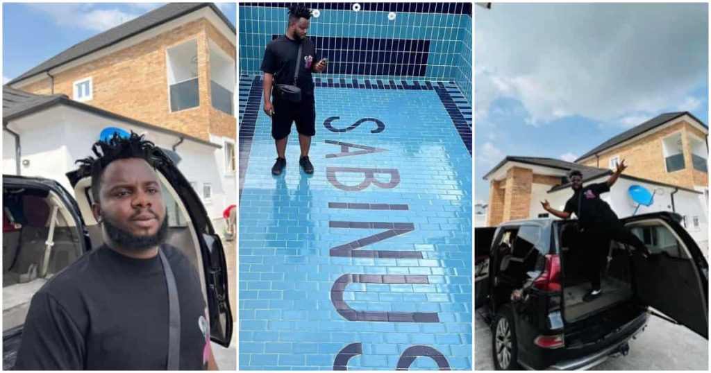 Reactions to the purchase of a new mansion with a custom pool by comedian Sabinus